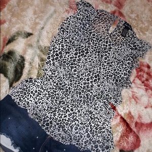 Sheer cheetah print top